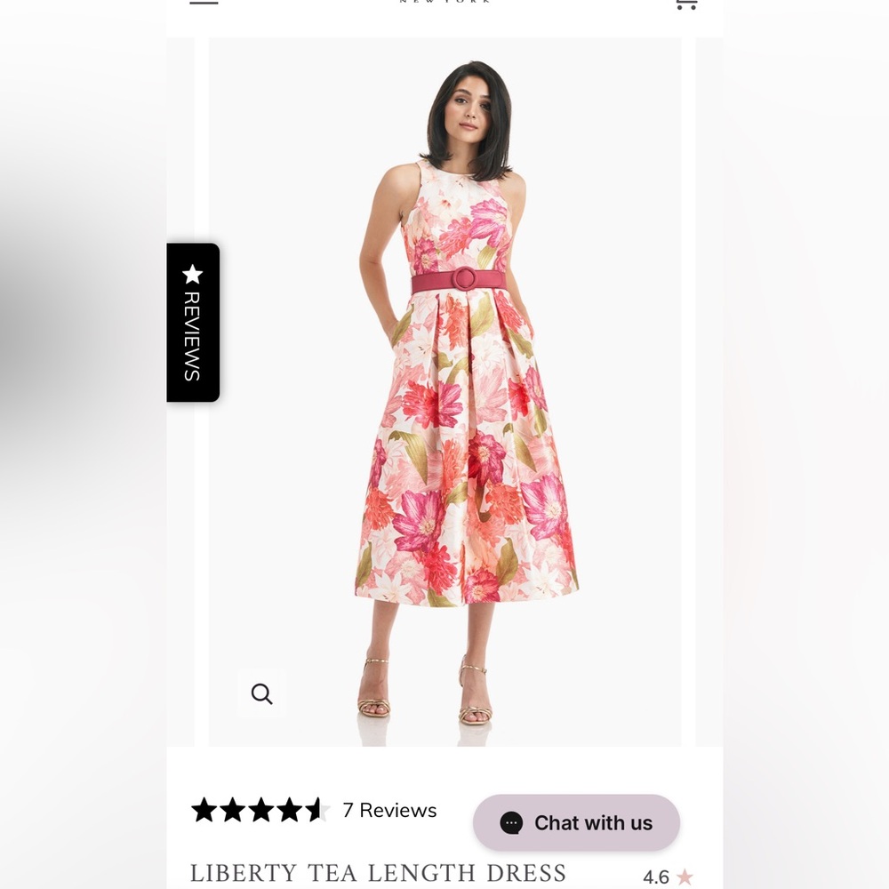 Kay Ungar Liberty Floral Cocktail Dress, Size 10 NEW WITH TAGS